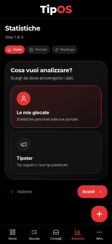 TipOS mobile — Statistiche